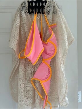 Xhilaration Pink and Yellow Bikini Set